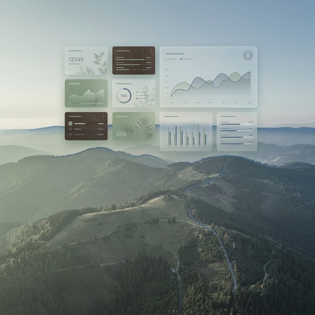 Dashboard über Wald