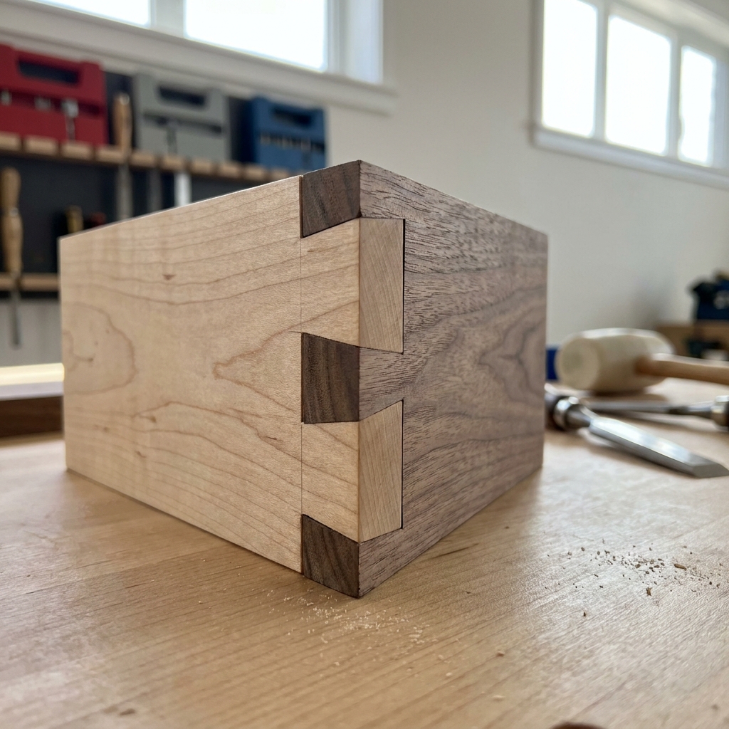 Präzise ineinandergreifende Holzverbindung